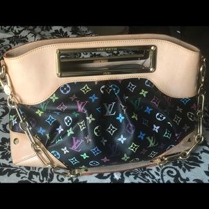 Louis Vuitton Black Monogram Multicolored Judy GM